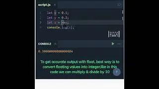 JavaScript Handling Floating Point Values #shorts  #javascript  #programming  #coding