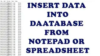 How to insert data to database from spreadsheet or notepad in multiple formats