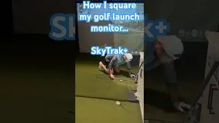 Squaring my SkyTrak Plus #golfsimulator #launchmonitor #skytrakgolf #golfaddict #golftips