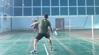 badminton single match #match #badminton #backhand #smash #dropshot #defence #rally #longrally #yt