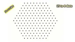 Creative vilakku kolam 15 to 8 dots/15 dots diya rangoli/beautiful rangoli/dots rangoli/chukkala