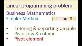 linear programming problem | business math concept base |