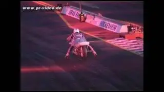 Eric Teboul mit seinem Raketenmotorrad am Hockenheimring - Weltrekord