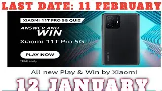 Amazon Funzone Xiaomi 11 T Pro 5G Quiz Answers Today|12 January|Amazon Quiz Ansi| Daily Quiz Time