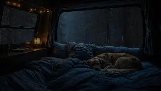 No Ads Deep Sleep Rain & Thunder ⛈️ in Car 🚗 Relaxing White Noise 😴