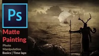 Adobe Photoshop Tutorial - Basic Matte Painting  (Photo Manipulation) Movie 300 Style
