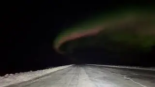 Footage of the Northern lights taken on the ice roads north of Yellowknife during the 2022 season