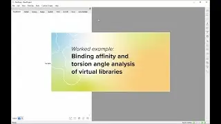 Example: Binding affinity and torsion angle analysis of virtual libraries