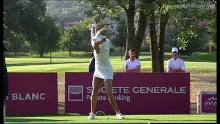 Lexi Thompson Golf Swing Driver (face-on view), Evian Championship, September 2018.