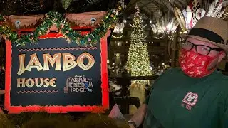 Disney&rsquo;s Animal Kingdom Lodge Christmas Tree & Decorations | Dinner At Sanaa | Jambo House & Kidani