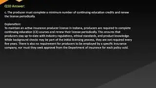 Indiana Insurance Producer License Exam Free Practice Questions