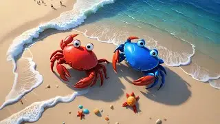 Three Colorful Crabs Snap and Spin | Fun Ocean Counting Song | Nursery Rhymes & Learning Songs
