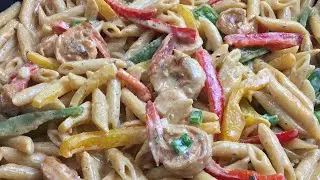 КАК ПРИГОТОВИТЬ РАСТА-ПАСТУ С КРЕВЕТКАМИ | Рецепт раста-пасты | Ямайская кухня
