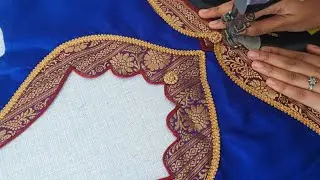 Paithani saree blouse back neck design || Blouse design cutting and stitching || blouse designs