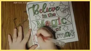Coloring Christmas Saying 