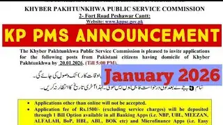 KP PMS 2026 Announced on 1 January