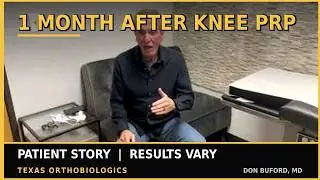 *Patient Testimonial* 1 month after knee PRP injection