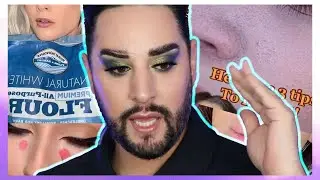Flour as setting powder? PRO MUA REACTS! TikTok makeup hacks!