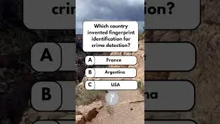 Which country invented fingerprint identification for crime detection?#quiz #fun #brainteasers #