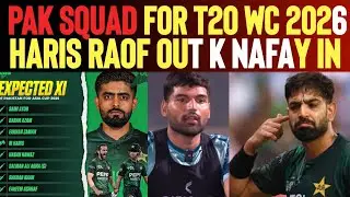 Pakistan T20 World Cup 2026 15 Member Squad Revealed | Haris Raof out