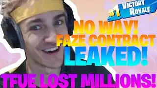 STREAMERS REACT TO FAZE CONTRACT LEAKED! *INSANE* TFUE LOST MILLIONS!