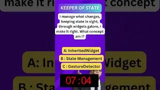 Keeper of State  #flutter #quiz #flutterdev #shots #flutterwithfun #flutterui