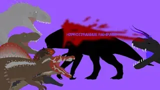 Hyprotyrannus rampage||chaotic clashes||stick nodes dinosaur animation 