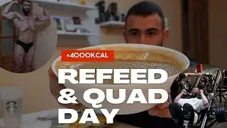 Un día en mi DIETA de REFEED (+4000kcal) + QUAD DAY