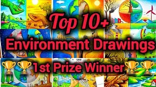 Top 10 Environment day poster drawings/1st Prize winner🏆drawings/world environment day best drawings