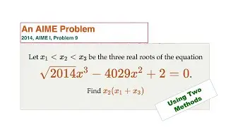 An AIME problem: find the value of an expression of cubic equation root (2014 AIME I, Problem 9)