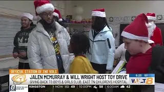 Tennessee football players spread Christmas cheer, giving toys to Boys and Girls Club, East Tenne...