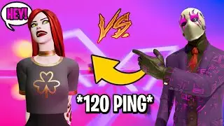 Fastest Editor🗺️✍ on 120 Ping vs 0 Ping E-girl in Fortnite!