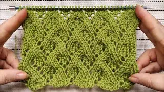 Lace Stitch Knit Pattern| Ajourmuster stricken| Punto traforato ai ferri | Punto calado a dos agujas