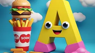 A to Z 🍟Junk food 🍟phonics song/ Nursery rhymes/ABC-little stars corner.
