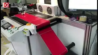 Kiss cutting heat transfer roll material with Galvo laser