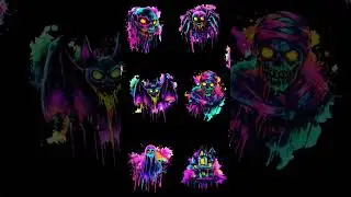 🦇🕷🎃 Nostalgic 90s Halloween Clipart Pack | Retro Halloween Clip Art Collection
