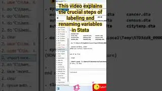 How to Label and Rename Variables in Stata.