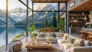Soothing Jazz Melodies In A Living Room | Relaxing Jazz Music At Peaceful Forest for Study, Work