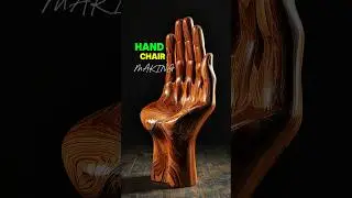 Epic Wood Carving 😱 | Raw Log &rarr; Giant Hand Chair in 15s 🪚🔥