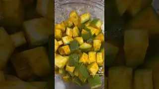 #mango #achar #diced #frozen #two #day #fermentation #process #haldi #salt #jaggree #achar #powder