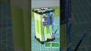 DIY 12V Battery making | How to Make a 12V 15A LiFePO4 Battery Pack at Home #shorts #battery
