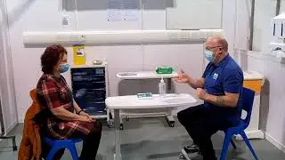 What to expect at your COVID-19 vaccine appointment (very large vaccination site) Polish