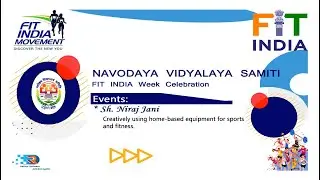 FIT INDIA WEEK CELEBRATION Using home-based equipment for sport & Health  Day-6 11:00 to 11:30 AM