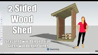 Firewood Woodshed w/openings on 2 sides for putting in green firewood &taking out seasoned firewood