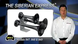 WOLO Siberian Express EV24 Air Horn - Electric Solenoid, Chrome, Model# 837