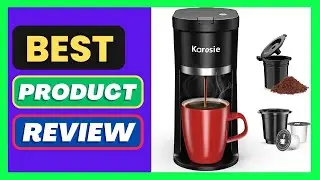 Karosie Slim Single Serve Coffee Maker, Fast Brew for K-Cup & Ground