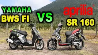 APRILIA VS YAMAHA  - COMPARATIVA - BLITZ RIDER  SR 160 2022 vs BW'S  FI 2021