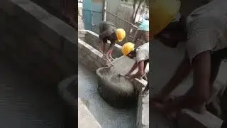 M10 Grade Concreteing Work #ytshorts #labour #manpower #concreteing #shorts #civil