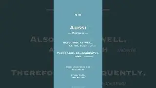 Aussi | French
