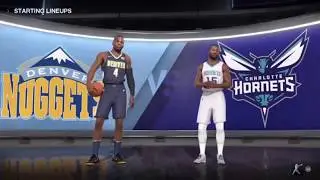 NBA Basketball - Denver Nuggets @ Charlotte Hornets - NBA LIVE 18 Simulation Full Game 25/10/17